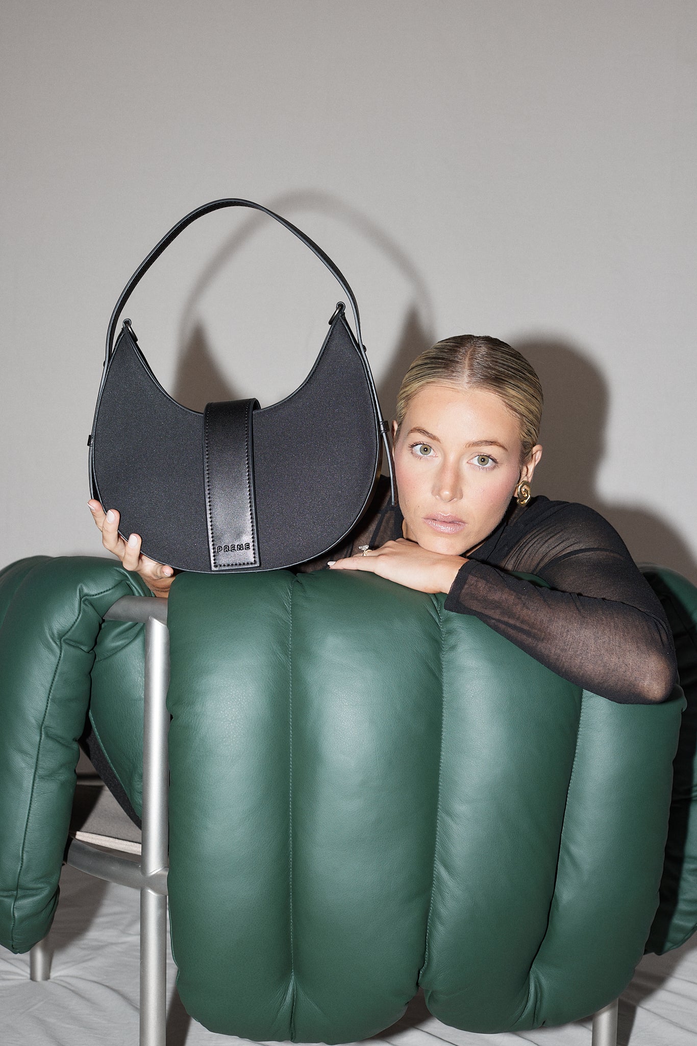 Prene | The Monroe Bag (MIDNIGHT BLACK) Neoprene Shoulder Bag