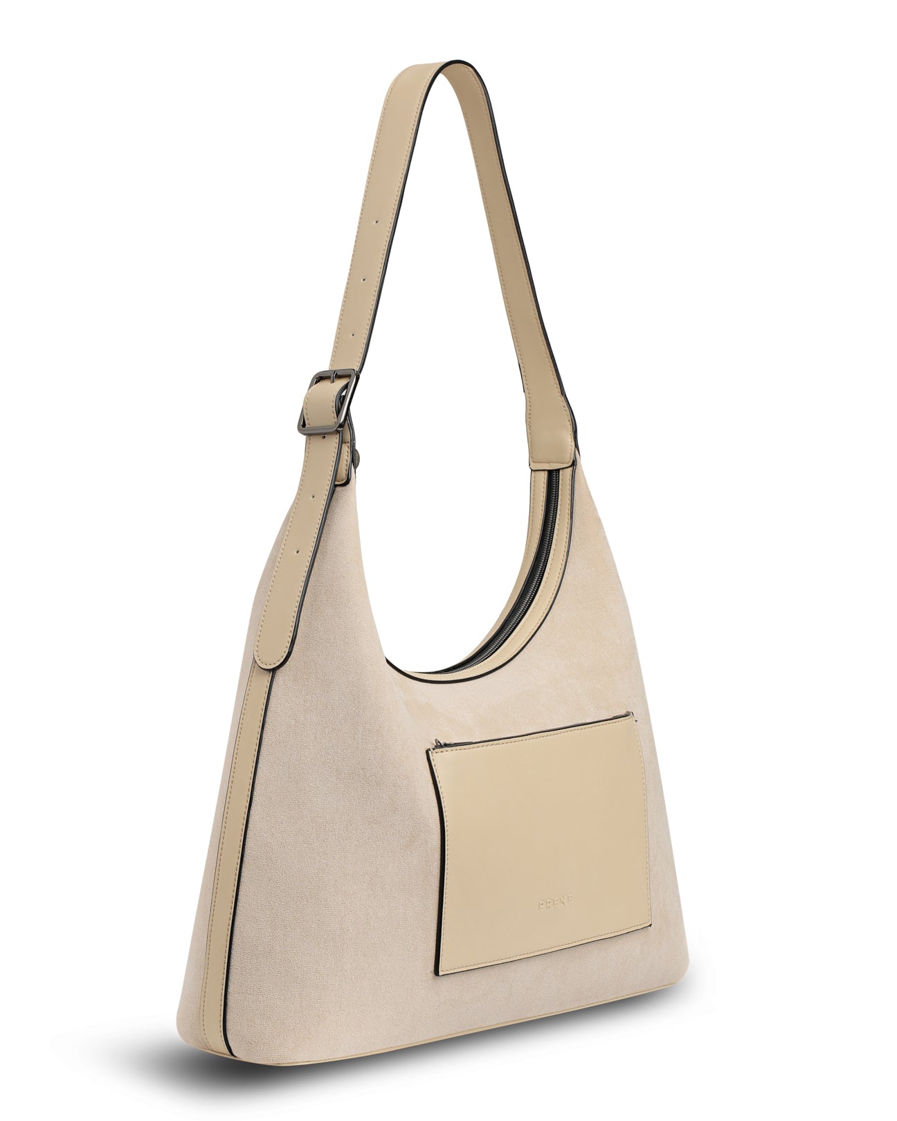 The Paige Bag (BEIGE SUEDE) Neoprene Oversized Shoulder Bag