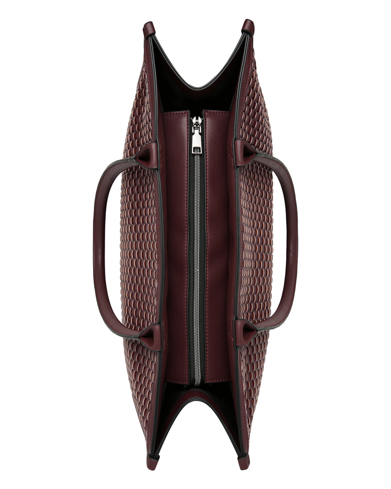 The Era Bag (BURGUNDY) Woven Suede Vegan Leather Tote Bag