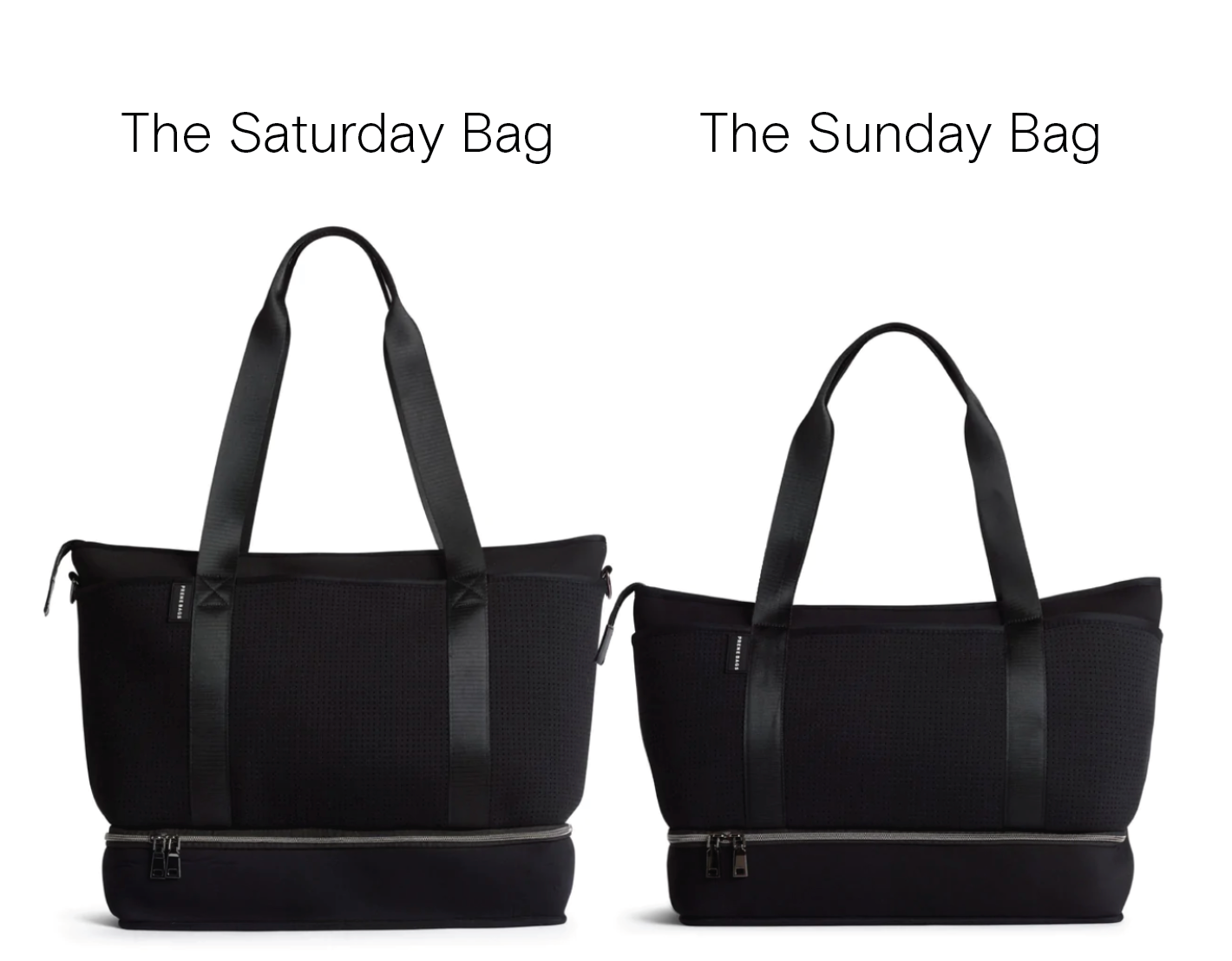 The Sunday Bag (BLACK) Neoprene Tote / Baby / Travel Bag