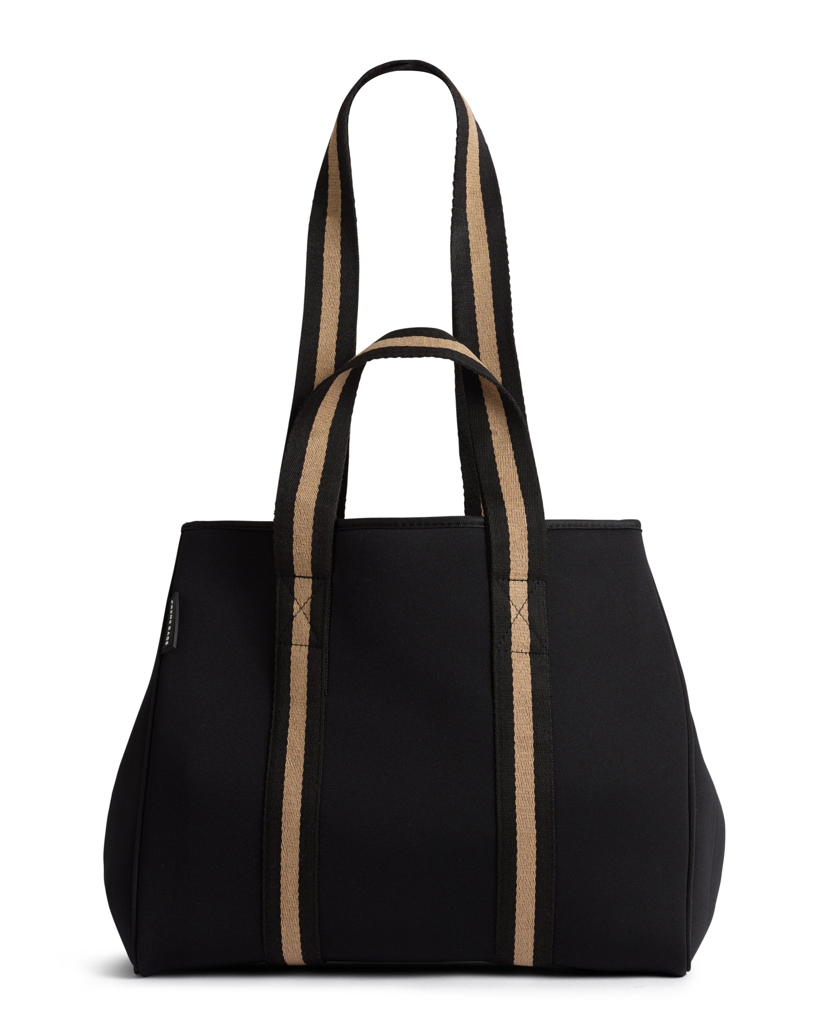 The Gigi Bag (BLACK/BEIGE) Neoprene Tote Bag