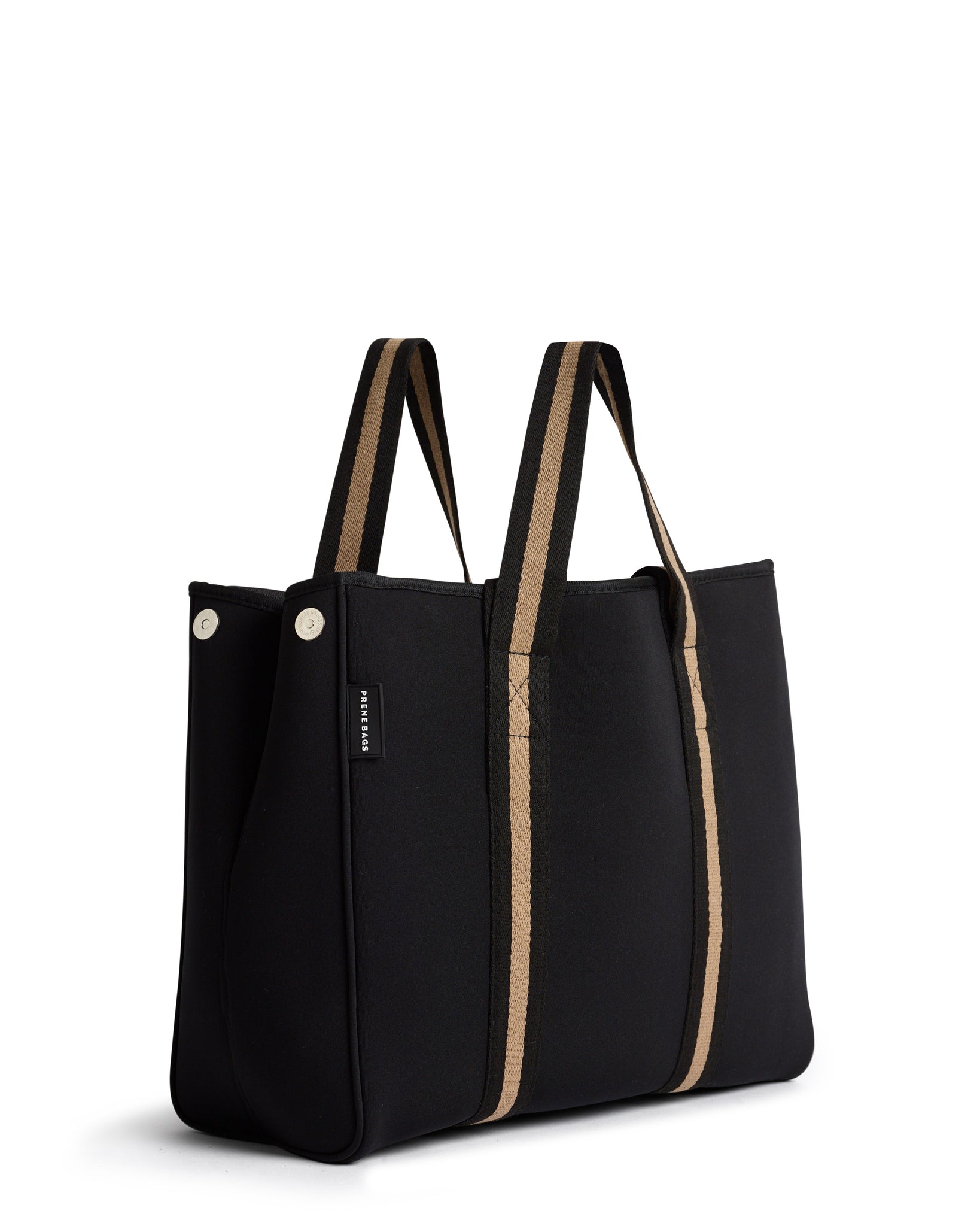The Gigi Bag (BLACK/BEIGE) Neoprene Tote Bag
