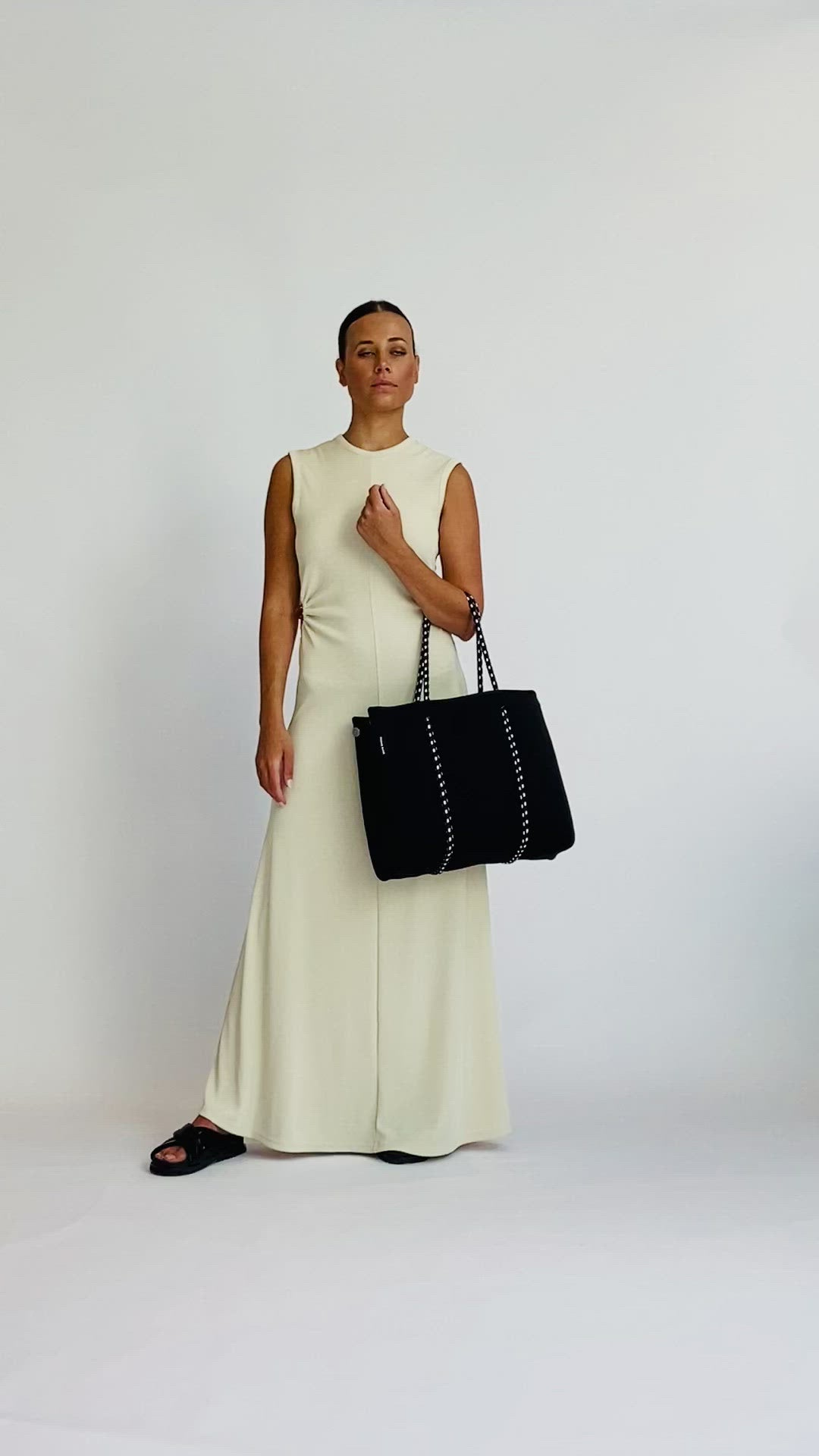 The Brighton Bag BLACK Neoprene Tote Bag Prene
